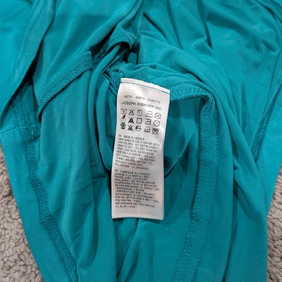 Joseph Ribkoff Teal Dress with Silver Accents - Picture 13 of 16
